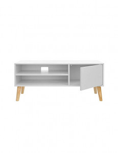 Comoda TV, Vasagle, LTV09WT, Alb, 110 x 40 x 49 cm - Img 6