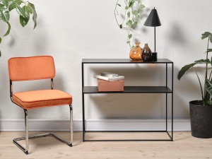 Consola PEBBLE, Negru, 35x80x90 cm - Img 3