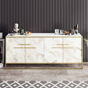 Consolă Polka Auriu 179.9x75x47.3 cm - Img 2