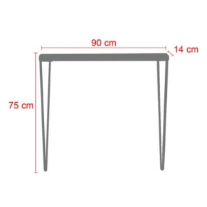 Consola Tetty Negru 90x14x75 cm - Img 3