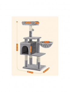 Copac pentru pisici, Feandrea, PCT52W, Gri, 110 cm - Img 6