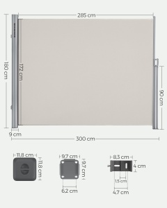 Copertina laterala Songmics Bej 180x300 cm - Img 2