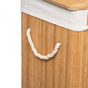 Cos de rufe Natural culoarea stejar - alb 40x30x50cm - Img 2