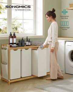 Cos de rufe Rocki Alb 124.6x33x78 cm