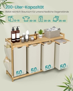 Cos de rufe Rocki Alb 124.6x33x78 cm - Img 2