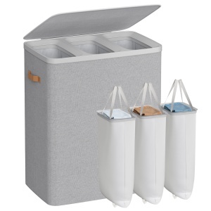 Cos de rufe Songmics Gri 64x40x75 cm - Img 2