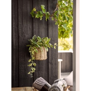 Cos decorativ Kubu rattan, Natural, 23x23x27 cm - Img 2