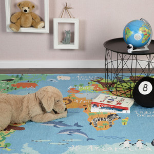 Covor copii My Torino Kids Albastru 120x170 cm - Img 3