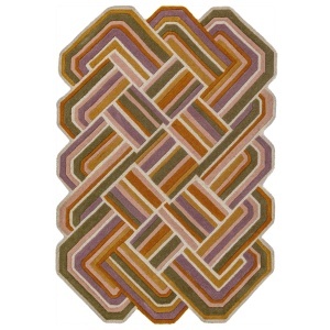 Covor Lattice Shaped Wool Lila 160x230 cm - Img 2