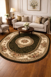 Covor Oval, Lotos, Crem, 100x200 cm, Delta Oval 571 310