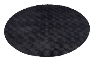 Covor rotund Diamond Cut Antracit 200x200 cm - Img 2