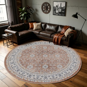 Covor Rotund INKA V5 Terra 120x120 cm
