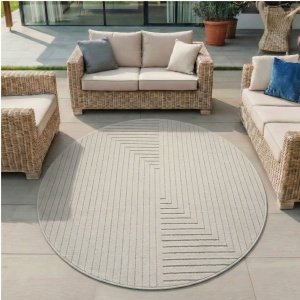 Covor rotund Nova V2 Crem 160x160 cm