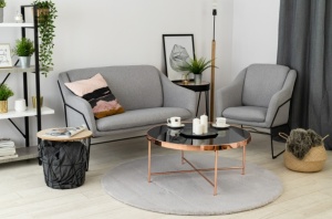 Covor Rotund, Soft, Gri, 80x80 cm, Delta LOP 070 - Img 3