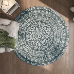 Covor rotund Songmics Gri deschis 160x160 cm - Img 3