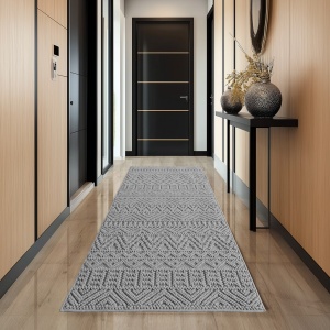 Covor traversa Helix etno V3 Argintiu 80x150 cm