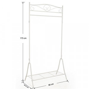 Cuier, Songmics, Alb, 90x44x174.5 cm - Img 4