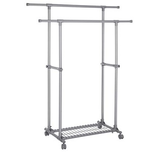 Cuier stender, Songmics, Gri, 87-150x52x166 - Img 2