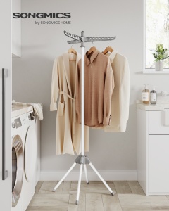Cuier uscare rufe Songmics Alb 65x65x150 cm - Img 2