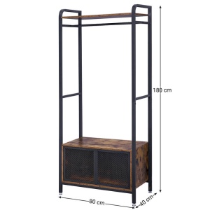 Cuier, Vasagle, Maro-Negru, 80x40x180 cm - Img 7