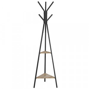 Cuier, Vasagle, Negru-Ivoar, 50x50x179 cm - Img 2