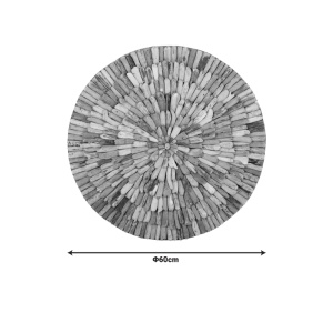Decoratiune de perete din lemn Wargrene Boho Pako World Natural 60x60x6 cm - Img 3