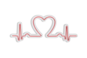 Decoratiune luminoasa LED de perete Love Rhythm Roz 51x21x2 cm - Img 7