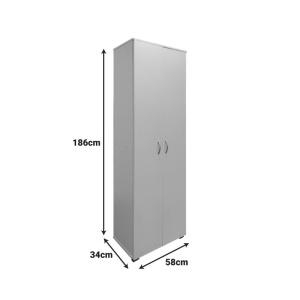 Dulap cu 2 usi Racka Bej 58x34x186 cm - Img 4
