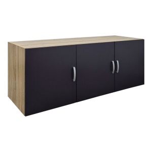 Dulap cu 3 usi, Alvia, Antracit, 51x150x60 cm