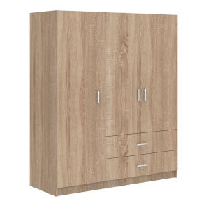 Dulap cu 3 usi, Royal, Stejar, 150x58x230 cm - Img 2