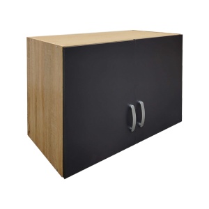 Dulap cu 6 usi, Athos II, V7, Antracit-Stejar, 240x42x240 cm - Img 4