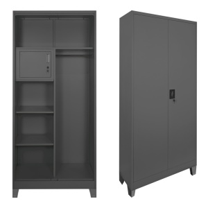 Dulap din metal, compartimentat,, Zogi, Pako, Antracit 90x45x190 cm