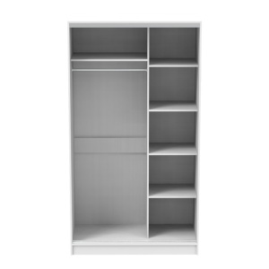 Dulap dormitor cu oglinda Korredor Pako World Alb 120x60x220 cm - Img 4