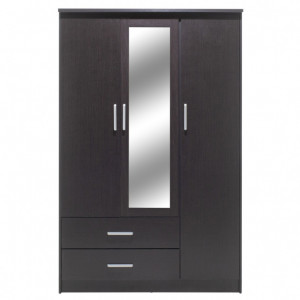 Dulap Olympus Cu 3 Uși Și Sertare + Oglindă Culoare Wenge 120x57x183 cm - Img 6