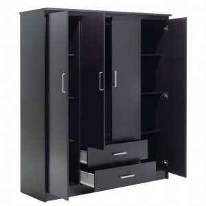 Dulap Olympus Cu 4 Uși Și Sertare Culoare Wenge 159x57x183 cm - Img 5