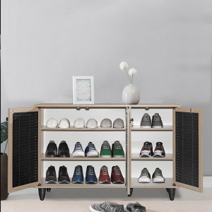 Dulap pantofi Ronan culoare lemn natural 105x35x.66cm - Img 2