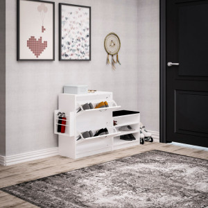 Dulap Pantofi Trend Alb - Img 2