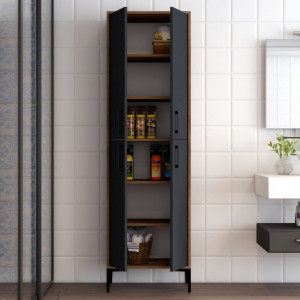 Dulap Pentru Baie Berlina Walnut-Antracit - Img 3