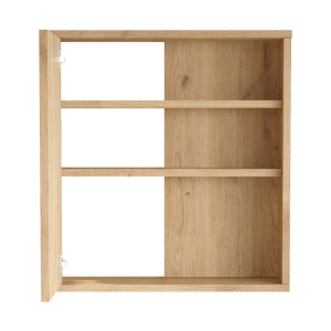 Dulap pentru baie cu oglinda Bagno, Pako World, Natural, 60x14x63 cm - Img 3