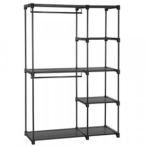 Dulap pentru haine, Songmics, Negru, 112x43x165 cm - Img 2