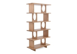 Dulap rafturi FLOW, Stejar deschis, 38x181x95 cm - Img 2