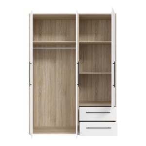 Dulap Razol 3 usi alb sonoma melamina 144.5x59x200 cm - Img 3