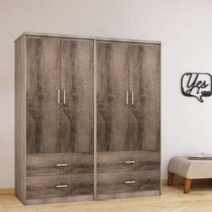 Dulapuri Olympus Cu 4 Uși Și 4 Sertare Culoare Castillo-Toro 162x57x183 cm - Img 3