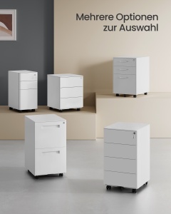 Fiset dulap birou Alb Songmics 39x45x69.4 cm - Img 6