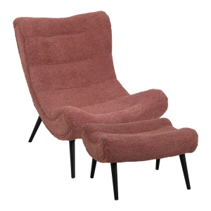 Fotoliu ct taburet Silla, Pako World, Mar putred, 97x80x100 cm