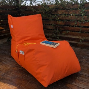 Fotoliu de gradina puf beanbag Daybed Portocaliu - Img 2