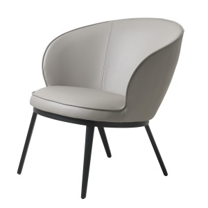 Fotoliu lounge GAIN, Negru, 77x79x73 cm