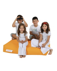 Fotoliu puf de gradina Kids Portocaliu 50x35x40 cm - Img 6