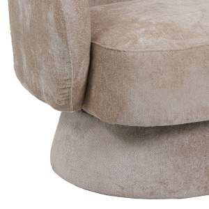Fotoliu rotativ Kreslo, Pako World, Textil, Crem, 78x81x77 cm - Img 3