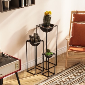 Ghiveci decorativ GED019 Negru 28x80x28 cm - Img 2